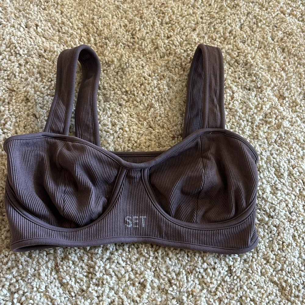 Set active corset style sports bra